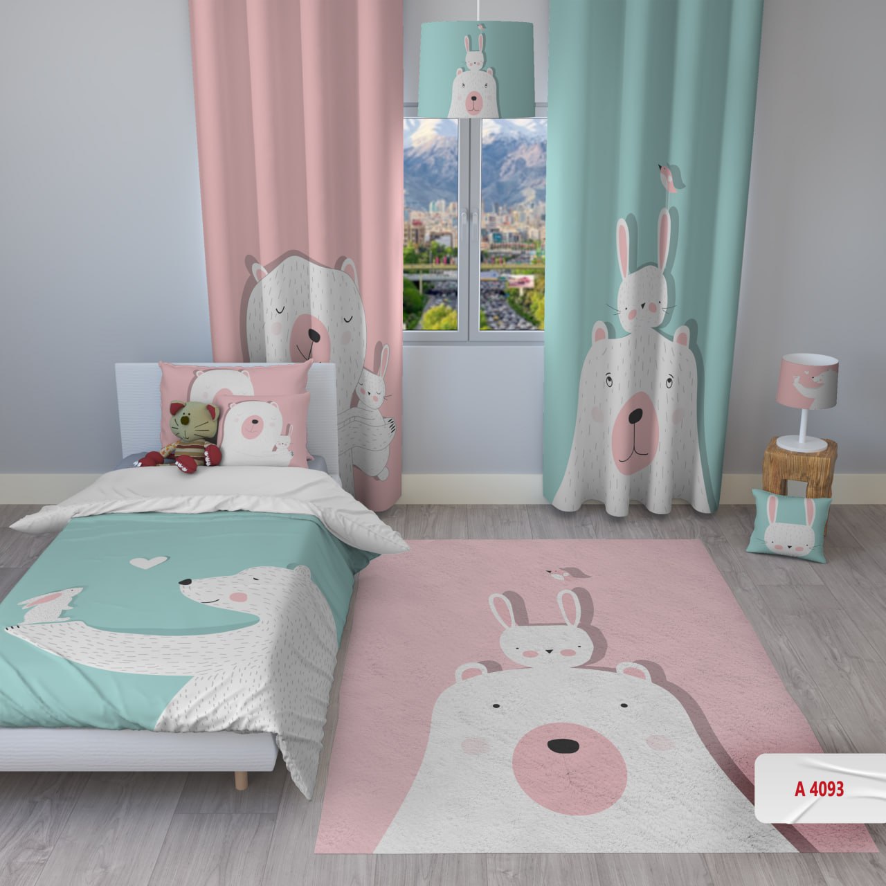 روتختی کودکانه برند مینوریا کیدز  طرح حیوانات کد p-174