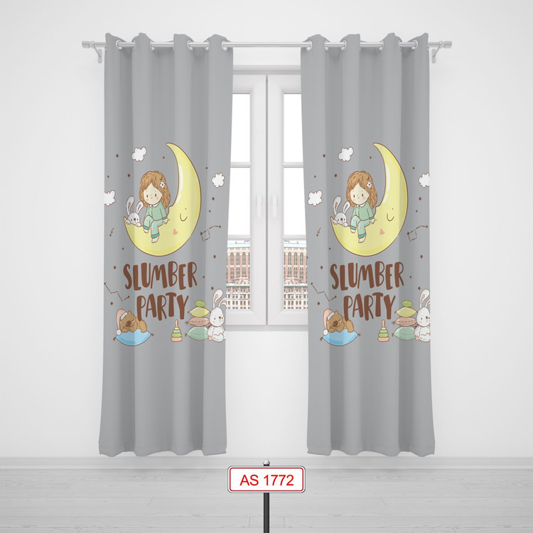 پرده پانچی اتاق کودک برند مینوریا کیدز طرح دخترانه کد p-266