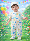 سرهمی نوزادی کلاه دار کد 100