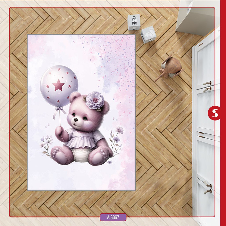 فرشینه اتاق کودک برند مینوریا طرح تدی کد p-495