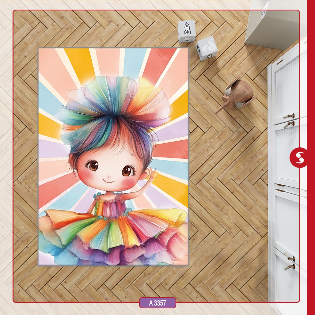 فرشینه اتاق کودک برند مینوریا طرح دخترانه کد p-499