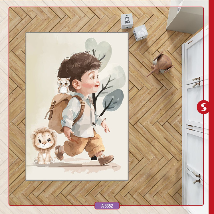 فرشینه اتاق کودک برند مینوریا طرح پسرانه کد p-500