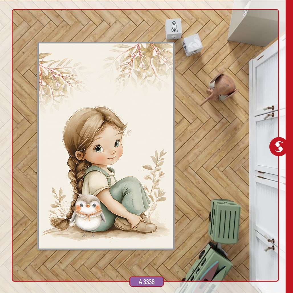 فرشینه اتاق کودک برند مینوریا طرح دخترانه کد p-507