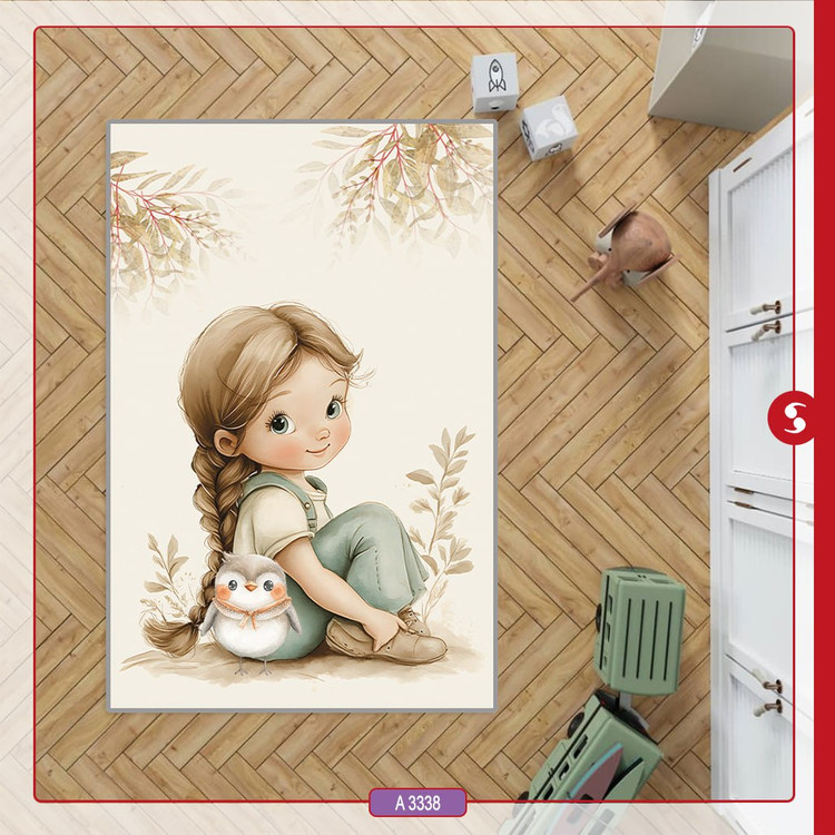 فرشینه اتاق کودک برند مینوریا طرح دخترانه کد p-507