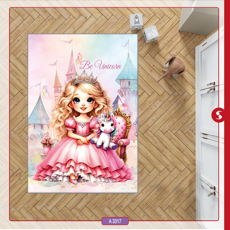فرشینه اتاق کودک برند مینوریا طرح دخترانه کد p-517-1