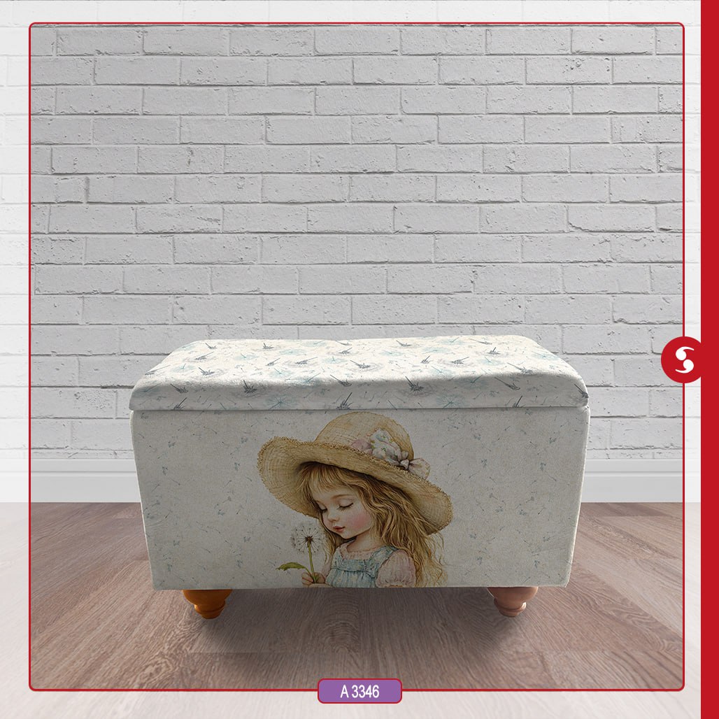 صندوق اسباب بازی چوبی اتاق کودک برند مینوریا طرح دخترانه کد p-503