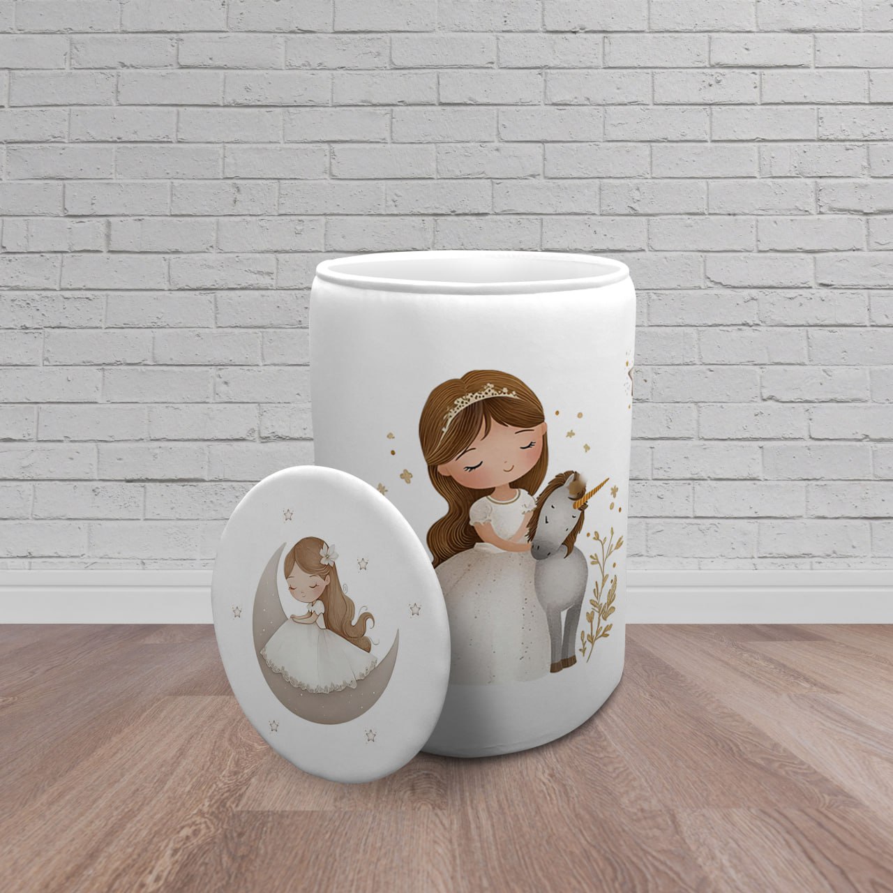 سبد اسباب بازی اتاق کودک برند مینوریا طرح دخترانه  کد p-488