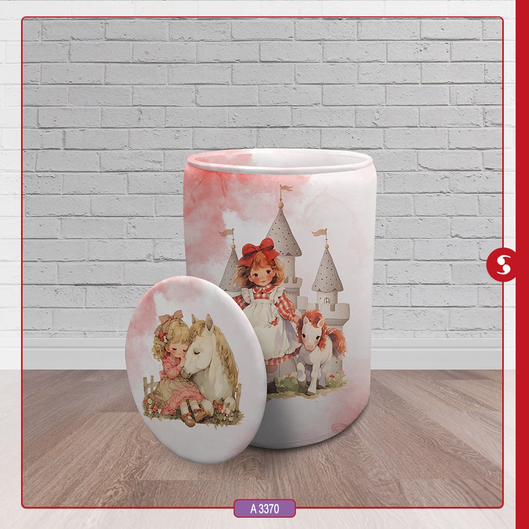 سبد اسباب بازی اتاق کودک برند مینوریا طرح دخترانه کد p-491