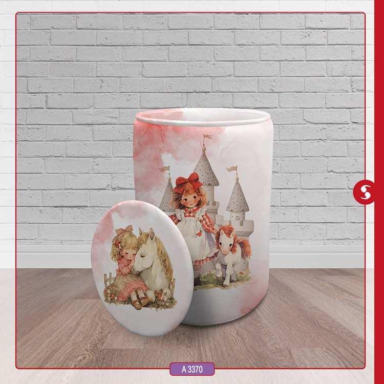 سبد اسباب بازی اتاق کودک برند مینوریا طرح دخترانه کد p-491