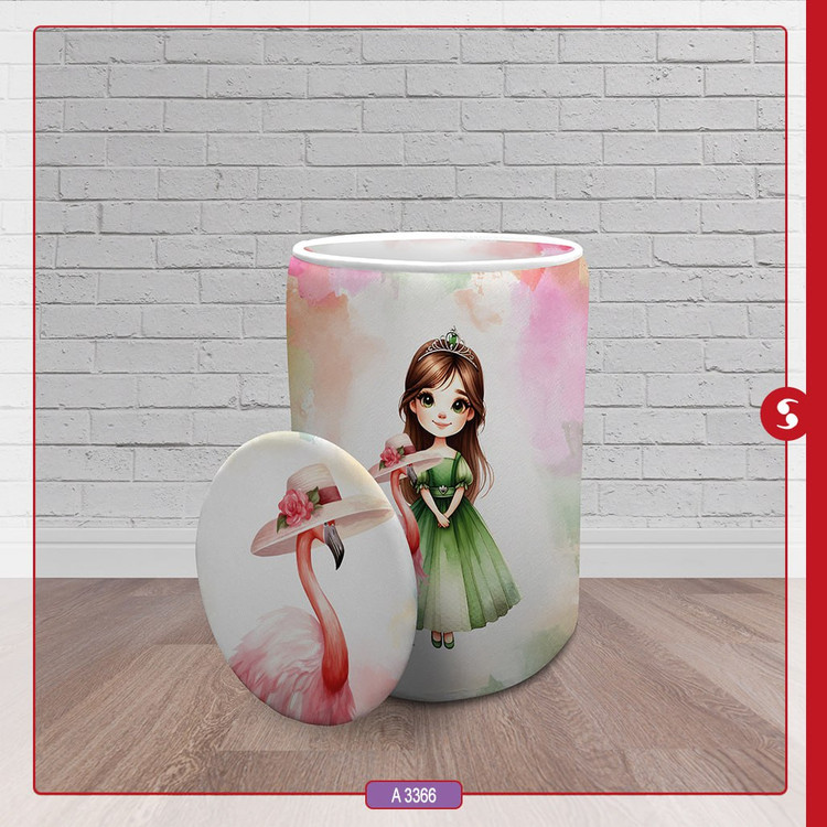 سبد اسباب بازی اتاق کودک برند مینوریا طرح دخترانه کد p-493
