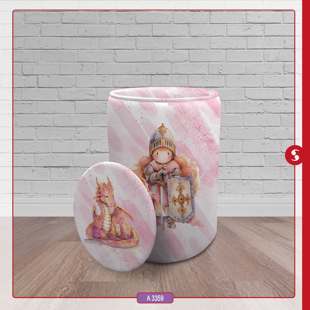 سبد اسباب بازی اتاق کودک برند مینوریا طرح دخترانه کد p-497