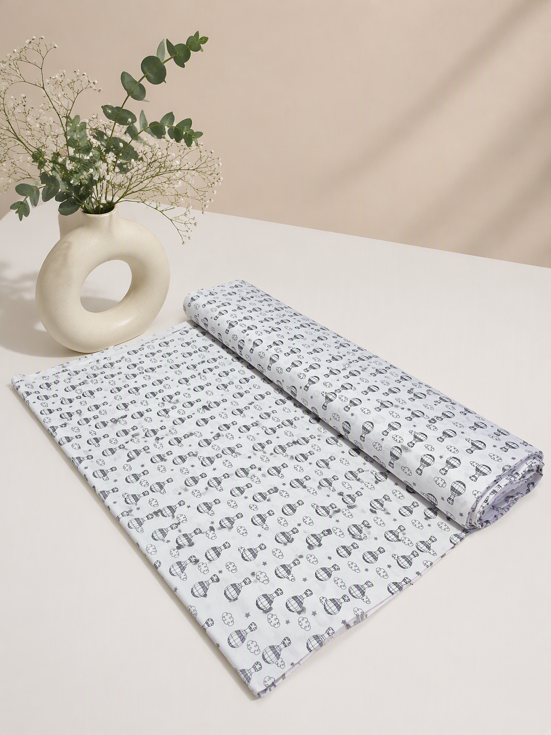 پارچه نخی نوزادی عرض 1/5 متری کد 0200